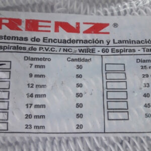ESPIRALES DE PVC DE 7 MM.