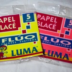 PAPEL GLACE FLUO - SOBRE X 5U