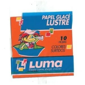 PAPEL GLACE LUSTRE- SOBRE X 10