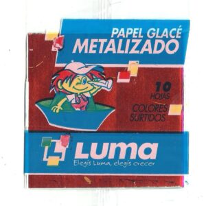 PAPEL GLACE METAL.- SOBRE X 10