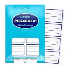 ETIQUETAS ESCOL.60X31 PEGASOLA